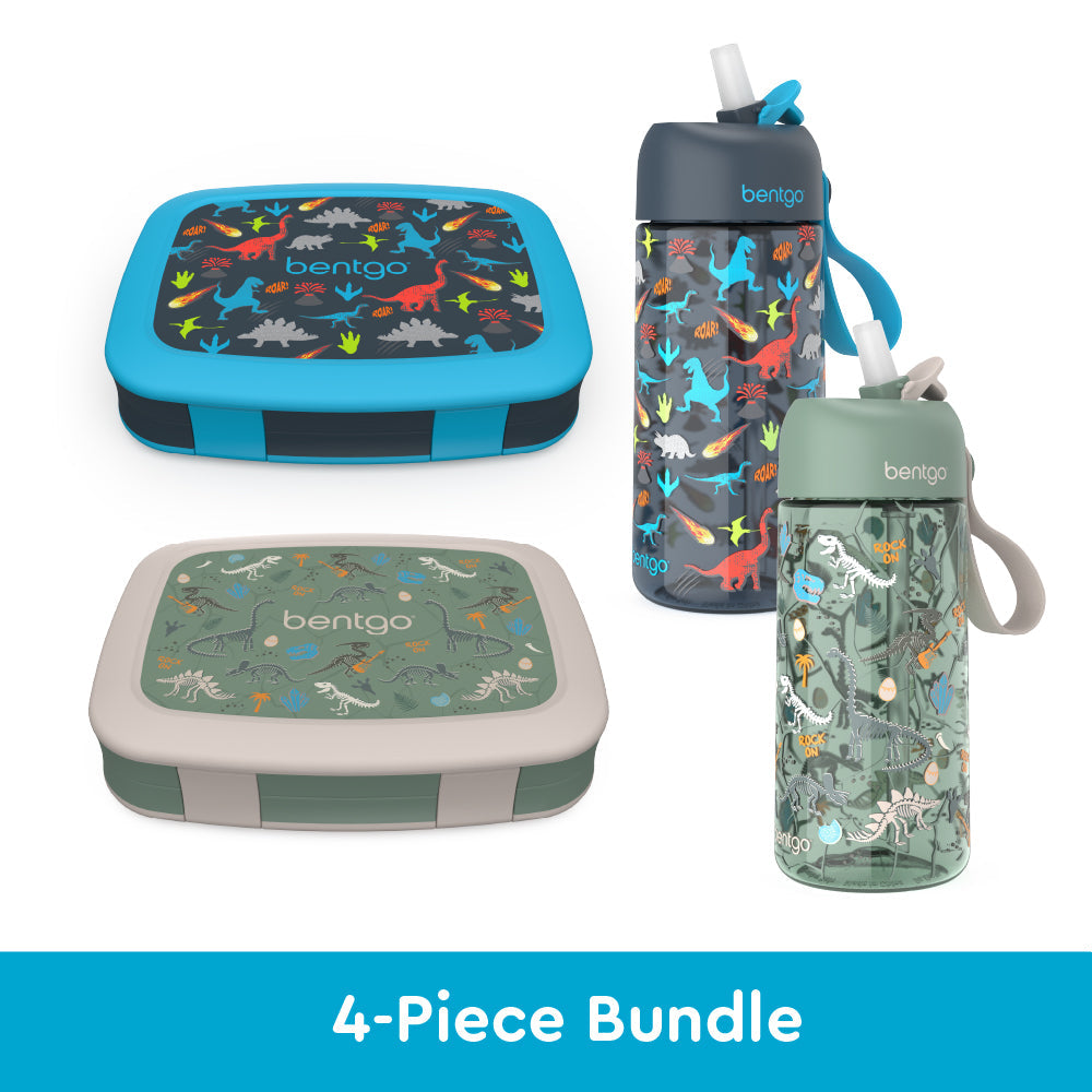 bentgo-kids-prints-lunch-boxes-and-water-bottles-w1 bentgo-lunch-box-bottle-bundle-dinsoaur-fossils-1.jpg