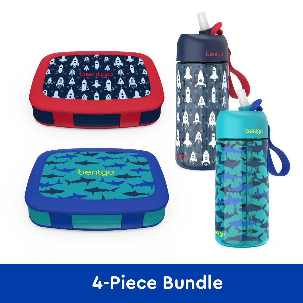 bentgo-kids-prints-lunch-boxes-and-water-bottles-w1 bentgo-lunch-box-bottle-bundle-rocket-shark-1.jpg